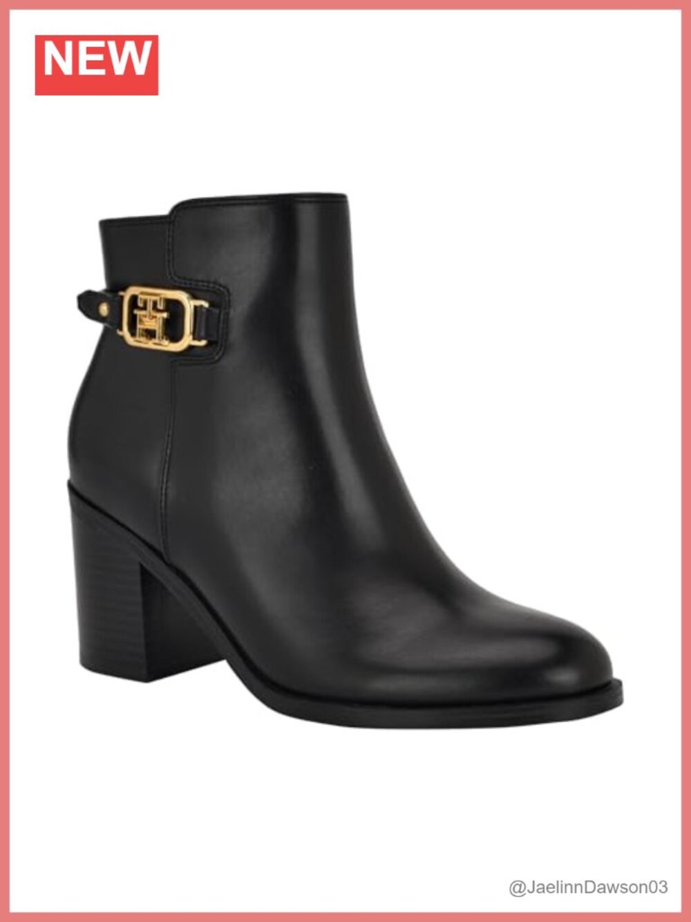 Faux Leather Almond Toe Ankle Bootie Block Heel Zip Closure